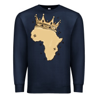 Navy africa with crown Premium Sweatshirt - MaliasSmallBusiness