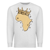 Oatmeal Heather africa with crown Premium Sweatshirt - MaliasSmallBusiness
