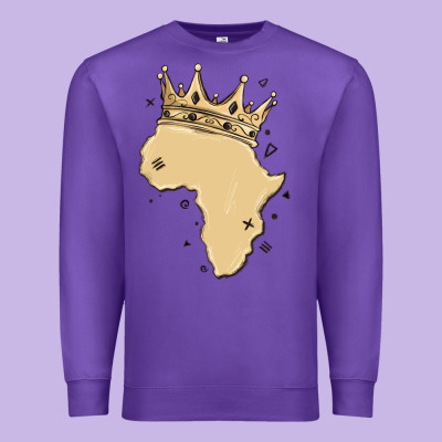 Africa With Crown Premium Sweatshirt Designed By Maliassmallbusiness