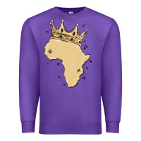 Purple africa with crown Premium Sweatshirt - MaliasSmallBusiness