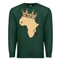 Sports Green africa with crown Premium Sweatshirt - MaliasSmallBusiness