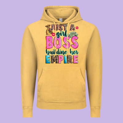 Just A Girl Boss Building Her Empire Vintage Hoodie Designed By Texasbilliewilder