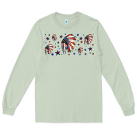 Matcha patriotic native American headdress 16oz libbey cup Long Sleeve Tee - HRA Design Shop