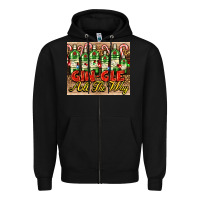 Black GIN GLE Christmas gin bottles Zipper Hoodie - AdoDesignShop