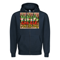 Navy GIN GLE Christmas gin bottles Zipper Hoodie - AdoDesignShop