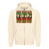 Sandshell GIN GLE Christmas gin bottles Zipper Hoodie - AdoDesignShop