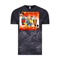 Cloud Black cartoon characters coffee cups Vintage Tee - Zillion Design Studio