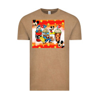 Vintage Coffee cartoon characters coffee cups Vintage Tee - Zillion Design Studio