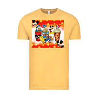 Vintage Mustard cartoon characters coffee cups Vintage Tee - Zillion Design Studio