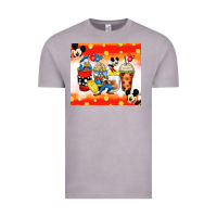 Vintage Zinc cartoon characters coffee cups Vintage Tee - Zillion Design Studio