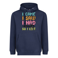 Navy i came i saw i had anxiety so i left Heavyweight Hoodie - MaliasSmallBusiness