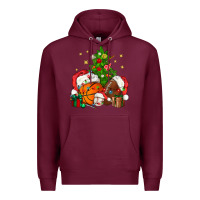 Burgundy christmas sports bbs Premium Hoodie - BundleAndBundleShop