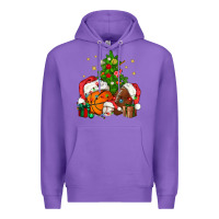 Purple christmas sports bbs Premium Hoodie - BundleAndBundleShop