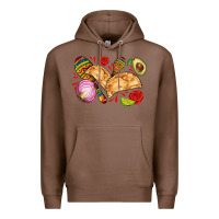 Chestnut empanadas roses onion lime and avocado Premium Hoodie - AdoDesignShop