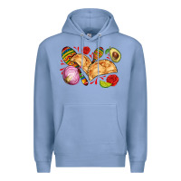 Colony Blue empanadas roses onion lime and avocado Premium Hoodie - AdoDesignShop