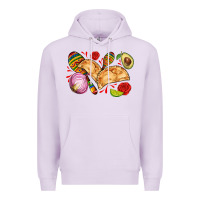 Lilac empanadas roses onion lime and avocado Premium Hoodie - AdoDesignShop