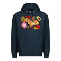 Navy empanadas roses onion lime and avocado Premium Hoodie - AdoDesignShop