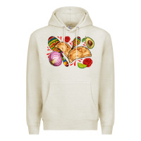 Oatmeal Heather empanadas roses onion lime and avocado Premium Hoodie - AdoDesignShop