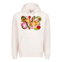 Pale Pink empanadas roses onion lime and avocado Premium Hoodie - AdoDesignShop