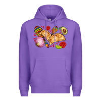 Purple empanadas roses onion lime and avocado Premium Hoodie - AdoDesignShop
