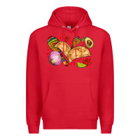 Red empanadas roses onion lime and avocado Premium Hoodie - AdoDesignShop