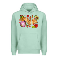 Seafoam empanadas roses onion lime and avocado Premium Hoodie - AdoDesignShop