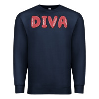 Navy diva Premium Sweatshirt - MaliasSmallBusiness
