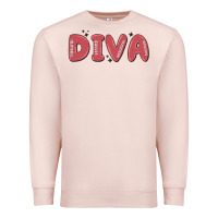 Pale Pink diva Premium Sweatshirt - MaliasSmallBusiness