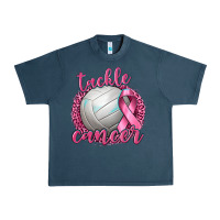 Midnight Navy Tackle Cancer Volleyball Urban Heavy Tee - texasbilliewilder