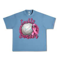 Pebble Blue Tackle Cancer Volleyball Urban Heavy Tee - texasbilliewilder