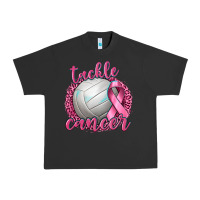 Pigment Black Tackle Cancer Volleyball Urban Heavy Tee - texasbilliewilder