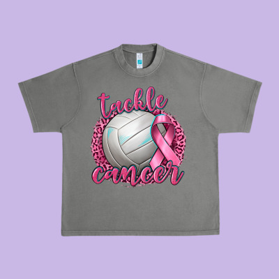 Tackle Cancer Volleyball Urban Heavy Tee Designed By Texasbilliewilder