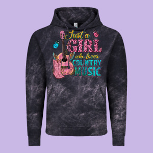 Just A Girl Who Loves Country Music Vintage Hoodie Designed By Texasbilliewilder