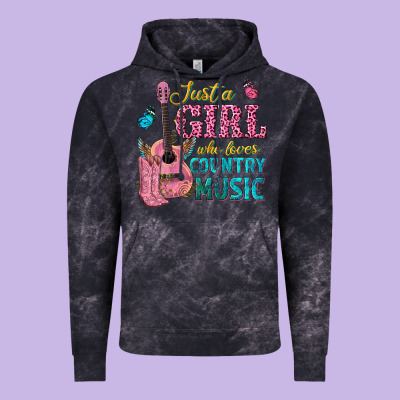 Just A Girl Who Loves Country Music Vintage Hoodie Designed By Texasbilliewilder