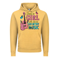 Vintage Mustard just a girl who loves country music Vintage Hoodie - texasbilliewilder
