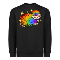 Black rainbow sheep with star Heavyweight Sweatshirt - texasbilliewilder