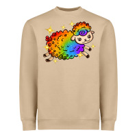 Mushroom rainbow sheep with star Heavyweight Sweatshirt - texasbilliewilder