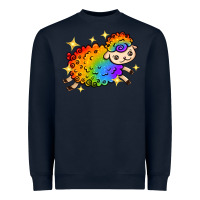 Navy rainbow sheep with star Heavyweight Sweatshirt - texasbilliewilder