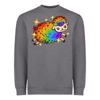Storm rainbow sheep with star Heavyweight Sweatshirt - texasbilliewilder