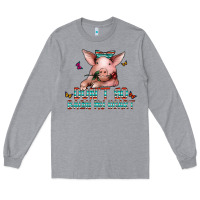 Heather Grey don't go bacon my heart Long Sleeve Tee - CowhideDigitalArt