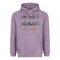 Lavender look back and thank god look forward and trust god Heavyweight Hoodie - MaliasSmallBusiness