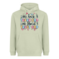 Matcha look back and thank god look forward and trust god Heavyweight Hoodie - MaliasSmallBusiness