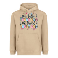Mushroom look back and thank god look forward and trust god Heavyweight Hoodie - MaliasSmallBusiness