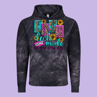 Lash Tech Mode All Day Every Day Vintage Hoodie Designed By Texasbilliewilder