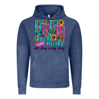Vintage Denim lash tech mode all day every day Vintage Hoodie - texasbilliewilder