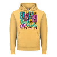 Vintage Mustard lash tech mode all day every day Vintage Hoodie - texasbilliewilder