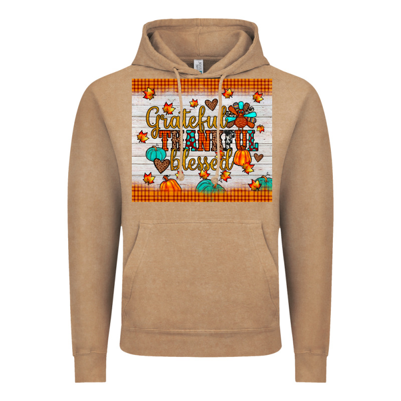 Grateful Thankful Blessed Vintage Hoodie by JahusDesignShop | Teevron