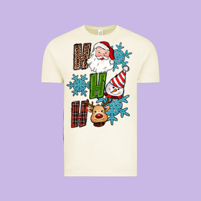 Ho Ho Ho Christmas Vintage Tee Designed By Ranaportraitstore