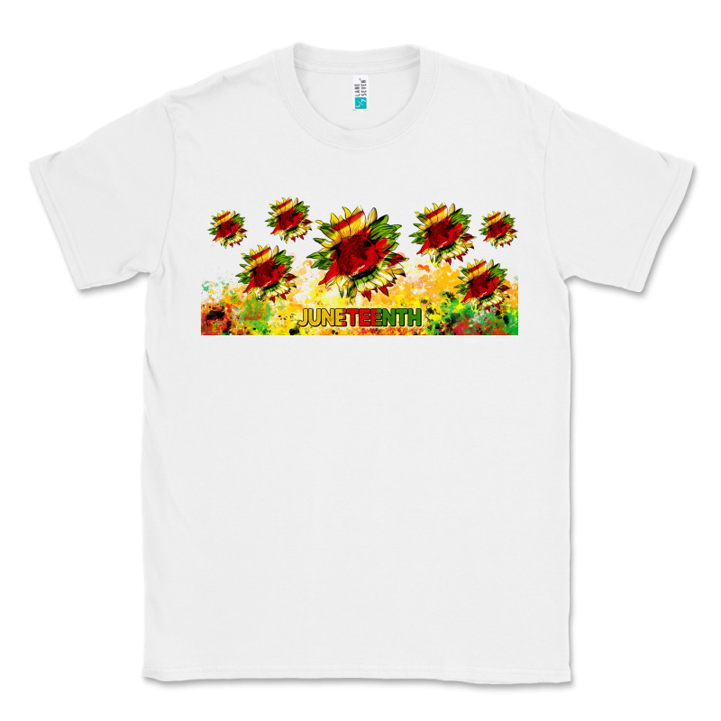 Juneteenth Sunflowers Libbey Glass Classic Tee by HRA Design Shop | Teevron