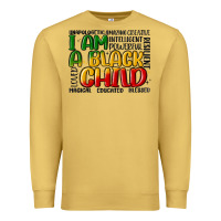 Antique Gold i am a black child Premium Sweatshirt - MaliasSmallBusiness